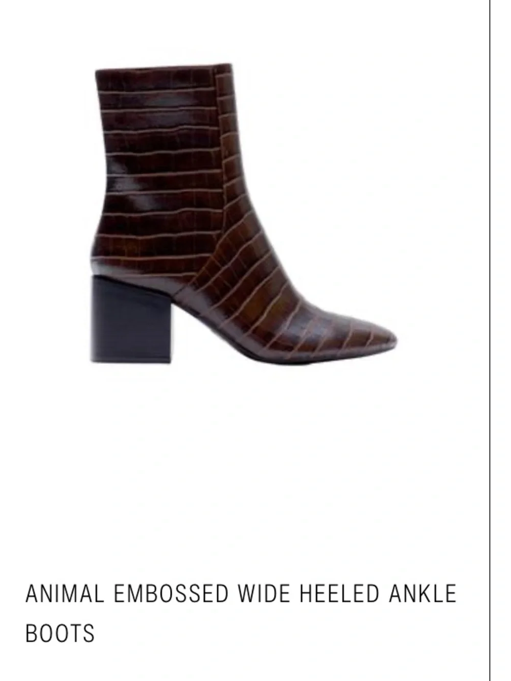 Zara croc embossed